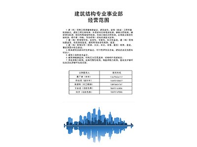 建筑結構專業事業部